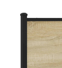 Metallbett ohne Matratze Sonoma-Eiche 200x200 cm