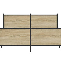 Metallbett ohne Matratze Sonoma-Eiche 140x190 cm