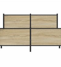 Metallbett ohne Matratze Sonoma-Eiche 150x200 cm