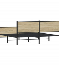 Metallbett ohne Matratze Sonoma-Eiche 183x213 cm