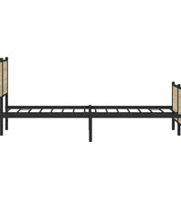 Metallbett ohne Matratze Sonoma-Eiche 193x203 cm