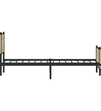 Metallbett ohne Matratze Sonoma-Eiche 200x200 cm