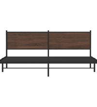 Metallbett ohne Matratze Braun Eichen-Optik 200x200 cm
