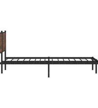 Metallbett ohne Matratze Braun Eichen-Optik 200x200 cm