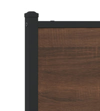 Metallbett ohne Matratze Braun Eichen-Optik 200x200 cm