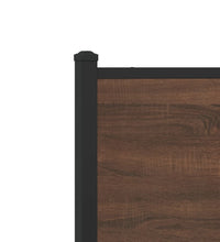 Metallbett ohne Matratze Braun Eichen-Optik 140x200 cm