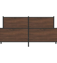 Metallbett ohne Matratze Braun Eichen-Optik 180x200 cm