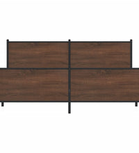 Metallbett ohne Matratze Braun Eichen-Optik 183x213 cm