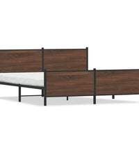 Metallbett ohne Matratze Braun Eichen-Optik 183x213 cm