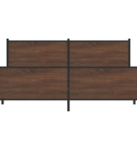 Metallbett ohne Matratze Braun Eichen-Optik 193x203 cm