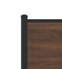 Metallbett ohne Matratze Braun Eichen-Optik 200x200 cm