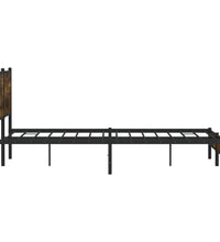 Metallbett ohne Matratze Räuchereiche 180x200 cm