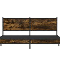 Metallbett ohne Matratze Räuchereiche 183x213 cm