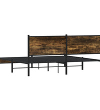 Metallbett ohne Matratze Räuchereiche 183x213 cm