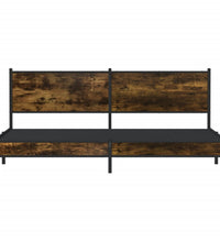 Metallbett ohne Matratze Räuchereiche 193x203 cm