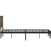 Metallbett ohne Matratze Räuchereiche 193x203 cm