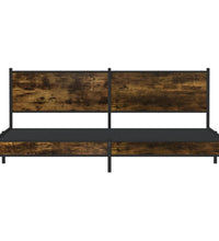 Metallbett ohne Matratze Räuchereiche 200x200 cm