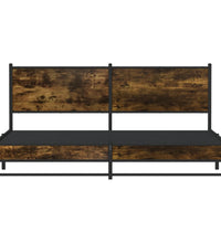 Metallbett ohne Matratze Räuchereiche 183x213 cm