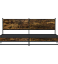 Metallbett ohne Matratze Räuchereiche 193x203 cm