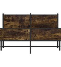 Metallbett ohne Matratze Räuchereiche 150x200 cm