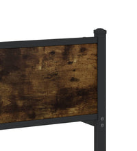 Metallbett ohne Matratze Räuchereiche 150x200 cm