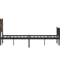 Metallbett ohne Matratze Räuchereiche 180x200 cm