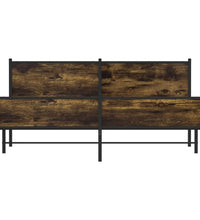 Metallbett ohne Matratze Räuchereiche 183x213 cm