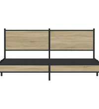 Metallbett ohne Matratze Sonoma-Eiche 183x213 cm