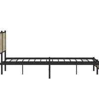 Metallbett ohne Matratze Sonoma-Eiche 193x203 cm
