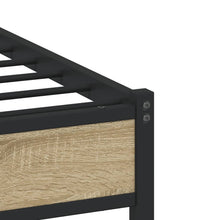 Metallbett ohne Matratze Sonoma-Eiche 193x203 cm