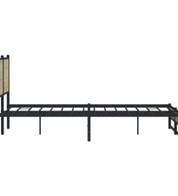 Metallbett ohne Matratze Sonoma-Eiche 180x200 cm