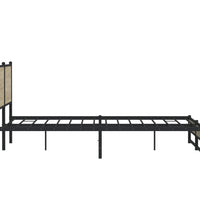 Metallbett ohne Matratze Sonoma-Eiche 193x203 cm