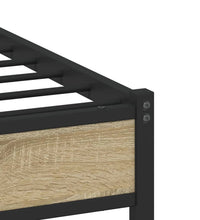 Metallbett ohne Matratze Sonoma-Eiche 193x203 cm