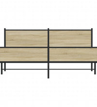 Metallbett ohne Matratze Sonoma-Eiche 160x200 cm