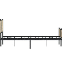 Metallbett ohne Matratze Sonoma-Eiche 180x200 cm