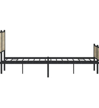 Metallbett ohne Matratze Sonoma-Eiche 183x213 cm