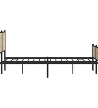Metallbett ohne Matratze Sonoma-Eiche 193x203 cm