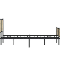Metallbett ohne Matratze Sonoma-Eiche 200x200 cm