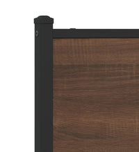 Metallbett ohne Matratze Braun Eichen-Optik 180x200 cm