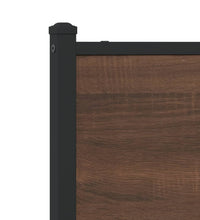 Metallbett ohne Matratze Braun Eichen-Optik 193x203 cm