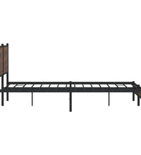 Metallbett ohne Matratze Braun Eichen-Optik 200x200 cm