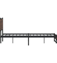 Metallbett ohne Matratze Braun Eichen-Optik 183x213 cm