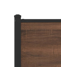 Metallbett ohne Matratze Braun Eichen-Optik 193x203 cm