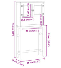 Waschmaschinenschrank Corona Massivholz Kiefer