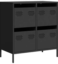 Sideboard Schwarz 68x39x73,5 cm Kaltgewalzter Stahl