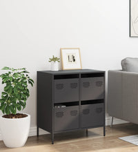 Sideboard Schwarz 68x39x73,5 cm Kaltgewalzter Stahl