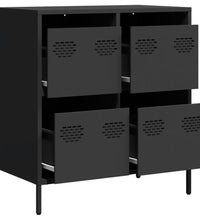 Sideboard Schwarz 68x39x73,5 cm Kaltgewalzter Stahl