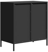 Sideboard Schwarz 68x39x73,5 cm Kaltgewalzter Stahl