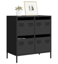 Sideboard Schwarz 68x39x73,5 cm Kaltgewalzter Stahl