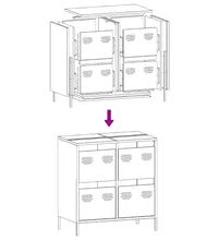 Sideboard Olivgrün 68x39x73,5 cm Kaltgewalzter Stahl